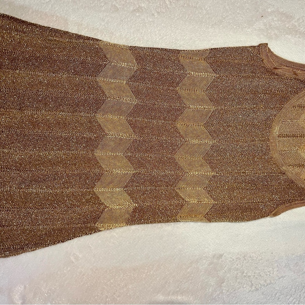 Brown and Gold Knit tank